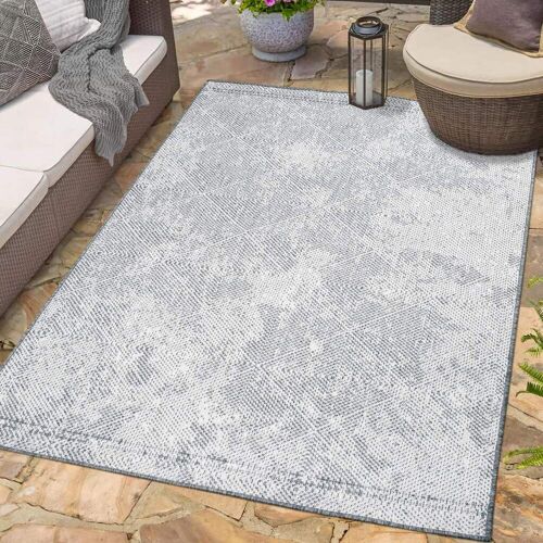 Outdoorteppich CARPET CITY "DUO RUG 5845" Teppiche Gr. B/L: 160 cm x 230 cm, 5 mm, 1 St., grau Moderne Teppiche