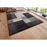 Teppich MY HOME "Melvin" Teppiche Gr. B/L: 200 cm x 290 cm, 8 mm, 1 St., schwarz Esszimmerteppiche schön weich, flacher Teppich Karo-Muster