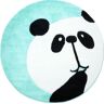 Kinderteppich CARPET CITY "Bueno Kids 1389" Teppiche Gr. Ø 160 cm, 13 mm, 1 St., grün (mint) Kinder Kinderzimmerteppiche Panda Bär in pastell Farben