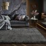 Hochflor-Teppich FLAIR RUGS "Velvet" Teppiche Gr. B/L: 80 cm x 150 cm, 40 mm, 1 St., grau (graphit) Schlafzimmerteppiche