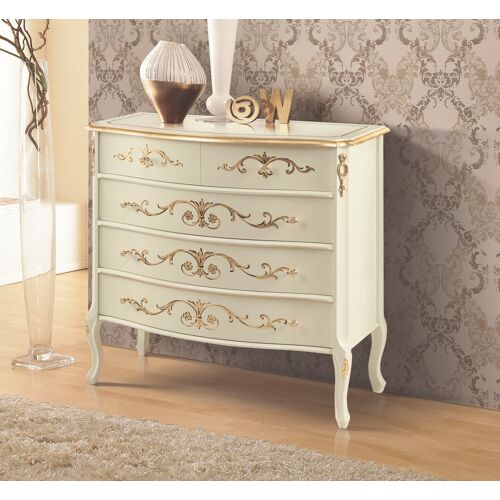 Kommode HOME AFFAIRE "Kommode Capri" Sideboards Gr. B/H/T: 87 cm x 83 cm x 38 cm, 4, beige (elfenbein) Schubladenkommode Schubladenkommoden