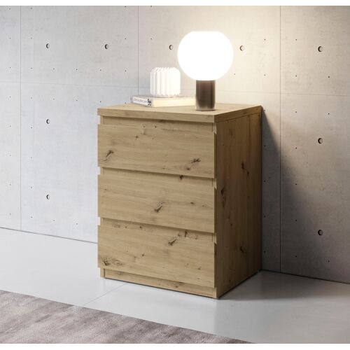 Schlafkontor Nachtkommode SCHLAFKONTOR „Olli“ Sideboards Gr. B/H/T: 45 cm x 61,4 cm x 38 cm, 3, braun (artisan eiche) Nachtkonsole Nachtkonsolen und Nachtkommoden