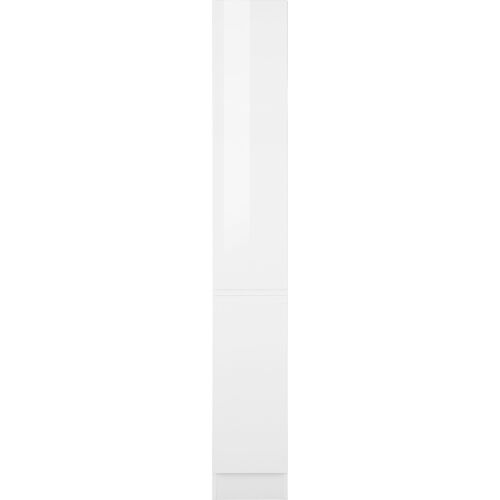 Held Möbel Apothekerschrank HELD MÖBEL „Virginia“ Schränke Gr. B/H/T: 30 cm x 200 cm x 60 cm, weiß (weiß hochglanz) Apothekerschränke 200 cm hoch 30 breit, 2 Auszüge mit 5 Ablagen, griffloses Design