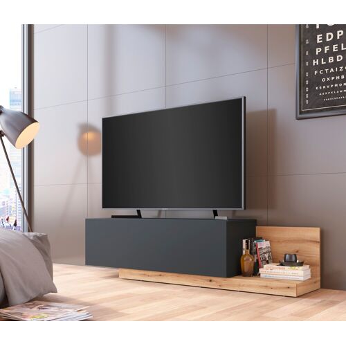 Inosign Lowboard INOSIGN „Bristol“ Sideboards Gr. B/H/T: 162,9 cm x 42,3 cm x 40 cm, grau (kosmos anthrazit, coast evoke eichefarben) Lowboard TV-Lowboard TV-Lowboards Breite ca. 163 cm