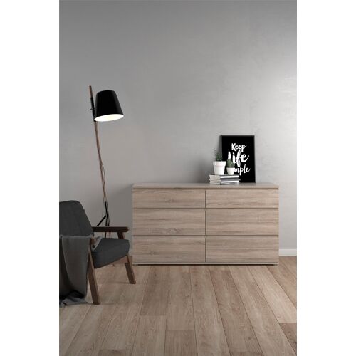 Kommode HOME AFFAIRE "Nova" Sideboards Gr. B/H/T: 153,4 cm x 83,7 cm x 50,0 cm, 6, braun (trüffel) Schubladenkommode Schubladenkommoden