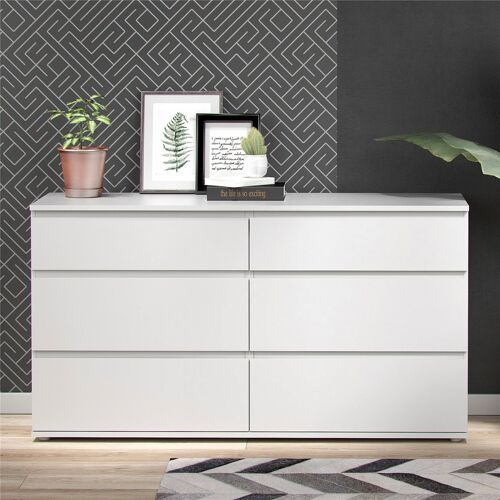 Kommode HOME AFFAIRE "Nova" Sideboards Gr. B/H/T: 153,4 cm x 83,7 cm x 50,0 cm, 6, weiß Schubladenkommode Schubladenkommoden