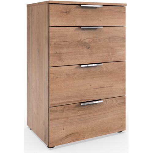 Fresh To Go Schubkastenkommode FRESH TO GO „Level“ Sideboards Gr. B/H/T: 54 cm x 84 cm x 41 cm, 4, braun (plankeneiche nachbildung) Schubladenkommoden 4 Schubladen mit soft-close Funktion, 54cm breit, 84cm hoch