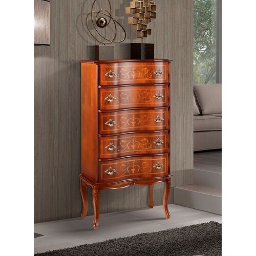 Kommode HOME AFFAIRE "Roma" Sideboards Gr. B/H/T: 58 cm x 112 cm x 42 cm, 5, braun (nuss) Schubladenkommode Schubladenkommoden