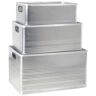 Aufbewahrungsbox "C" Aufbewahrungsboxen 50 l, 79 l und 118 l Gr. B/H/T: 38 cm x 26 cm x 54 cm, silberfarben Ordnungsboxen