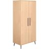 Kleiderschrank TRANSLAND "NICKY 2T" Schränke Gr. B/H/T: 95 cm x 198 cm x 52 cm, 2 St., braun (scandinavian wood) Kleiderschränke Paidi, viel Stauraum mit Einlegeböden und Kleiderstange