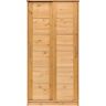 Kleiderschrank LÜTTENHÜTT "Henne, Kinderkleiderschrank" Schränke Gr. B/H/T: 100 cm x 200 cm x 57,5 cm, beige (kiefer massiv natur gelaugt) Kleiderschränke