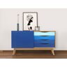 Kommode WOODMAN Sideboards Gr. B/H/T: 128 cm x 71 cm x 42 cm, 4, blau (blau verschiedene töne) Kommode