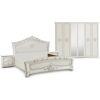 Schlafzimmer-Set INOSIGN GRETA Schlafzimmermöbel-Sets weiß (weiß, silber) Komplett Schlafzimmer