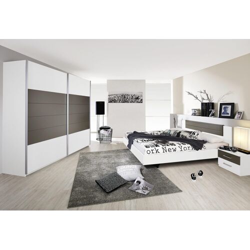 Rauch Schlafzimmer-Set RAUCH "Barcelona" Schlafzimmermöbel-Sets grau (weiß, lavagrau) Komplett Schlafzimmer