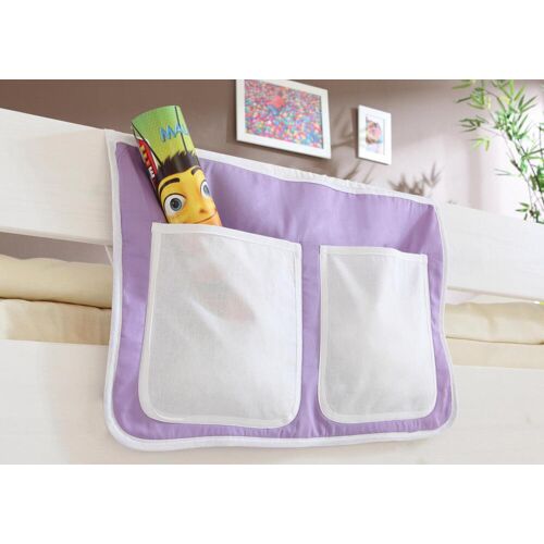Ticaa Betttasche TICAA Taschen Gr. B/H: 56 cm x 32 cm, lila (lila, beige) Kinder Bett-Zubehör Kinderzimmerdekoration Zubehör für Kinderbetten Taschen