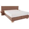 Boxspringbett ADA TRENDLINE "Daria" Komplettbetten Gr. Microfaser GDU, Liegefläche B/L: 180 cm x 200 cm, Gewicht bis: 80 kg + 100 kg H2 + H3, 7-Zonen-Tonnentaschen-Federkern-Partnermatratze, braun (hellbraun gdu 4) Boxspringbett Boxspringbetten ohne Bettk