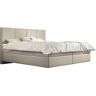 Boxspringbett SCHLARAFFIA "Saga" Komplettbetten Gr. Kunstleder LEATHERLOOK, Liegefläche B/L: 200 cm x 200 cm, Gewicht bis: 80 kg + 120 kg H2 + H4, 7-Zonen-Tonnentaschen-Federkernmatratze, weiß (ivory) Boxspringbett Boxspringbetten ohne Bettkasten mit GELT