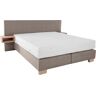 Boxspringbett ADA TRENDLINE "Daria" Komplettbetten Gr. Microfaser GDU, Liegefläche B/L: 200 cm x 200 cm, Gewicht bis: 80 kg + 80 kg H2 + H2, 7-Zonen-Tonnentaschen-Federkern-Partnermatratze, grau (steingrau gdu 9) Boxspringbett Boxspringbetten ohne Bettkas