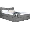 Boxbett INOSIGN "Hailey" Komplettbetten Gr. Feinstruktur Polyester, Liegefläche B/L: 160 cm x 200 cm Betthöhe: 58 cm, Gewicht bis: 120 kg + 100 kg H3 + H4, 7-Zonen-Taschen-Federkernmatratze, grau (argent) Boxspringbett Boxspringbetten ohne Bettkasten