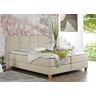 Boxspringbett HOME AFFAIRE "Casey" Komplettbetten Gr. Struktur fein, Liegefläche B/L: 200 cm x 200 cm Betthöhe: 50 cm, H2, 7-Zonen-Kaltschaummatratze, beige (creme, beige) Boxspringbett Boxspringbetten ohne Bettkasten in 5 Breiten, 3 Ausführungen, 2 Härte