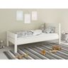 Einzelbett HOME AFFAIRE ""ATSU ", ideal für Kinderzimmer" Betten Gr. Liegefläche B/L: 90 cm x 200 cm Betthöhe: 42,5 cm, kein Härtegrad, weiß (weiß, weiß, weiß) Home Affaire