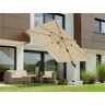 Ampelschirm SCHNEIDER SCHIRME "Rhodos Twist Woody" Standschirme beige (natur) Sonnenschirme