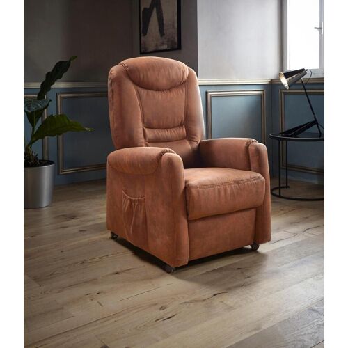 Sit&More TV-Sessel SIT&MORE „Morten“ Sessel Gr. Luxus-Microfaser, 2-motorig-mit Aufstehhilfe, Aufstehhilfe, B/H/T: 76 cm x 113 cm x 78 cm, braun (cognac) Fernsehsessel und TV-Sessel Sessel in Größe M, wahlweise mit Motor Aufstehhilfe