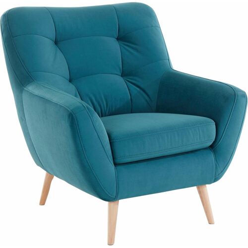 Exxpo – Sofa Fashion Sessel EXXPO – SOFA FASHION „Scandi“ Gr. Struktur, Sessel, B/H/T: 87 cm x 92 cm x 92 cm, blau (türkis) Einzelsessel Sessel