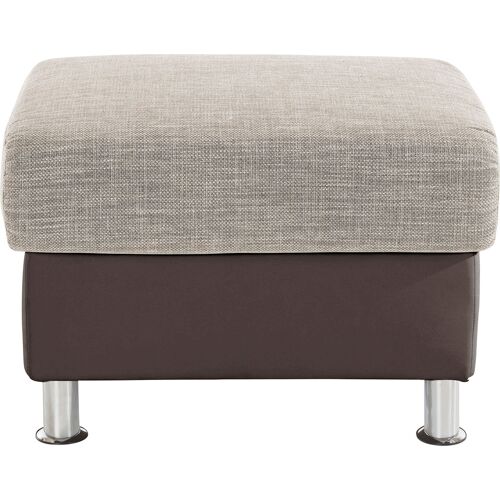 Hocker TRENDMANUFAKTUR Gr. B/H/T: 67 cm x 46 cm x 53 cm, Kunstleder SOFTLUX-Struktur, Mit Federkern, braun (braun, sand, beige) Trendmanufaktur