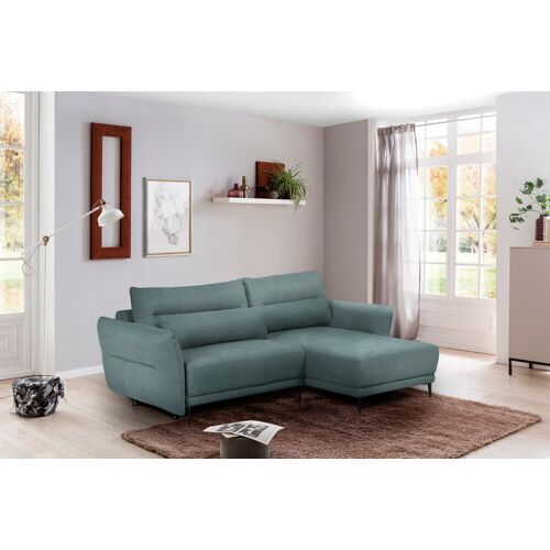 Inosign Ecksofa INOSIGN „Santorin“ Sofas Gr. B/H/T: 233 cm x 72 cm x 166 cm, Flachgewebe, Recamiere rechts, Ohne Bettfunktion, ohne Bettkasten, grau (niagara) Ecksofas in 3 Größen