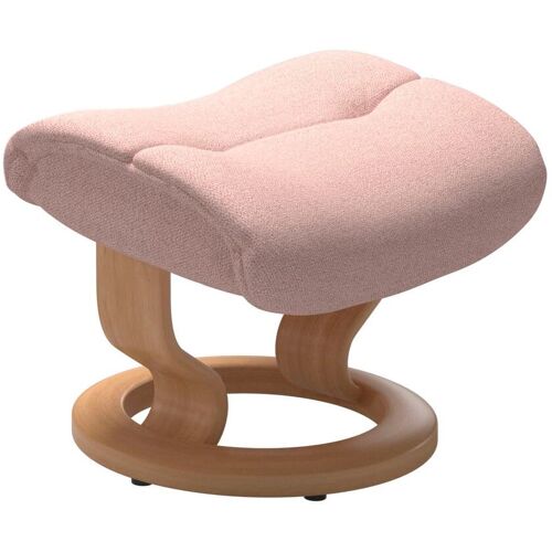 Stressless Fußhocker STRESSLESS „Sunrise“ Hocker Gr. B/H/T: 57 cm x 39 cm x 40 cm, ROHLEDER Stoff Q2 FARON, pink (light q2 faron) Fußhocker mit Classic Base, Gestell Eiche