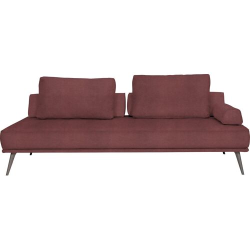 Furninova Recamiere FURNINOVA „Alexa Daybed“ Sofas Gr. B/H/T: 202 cm x 40 cm x 102 cm, Luxus-Microfaser, lila (aubergine) Longchair Longchairs Daybed inklusive 2 Rückenkissen, Stützkissen und 1 Armlehnkissen