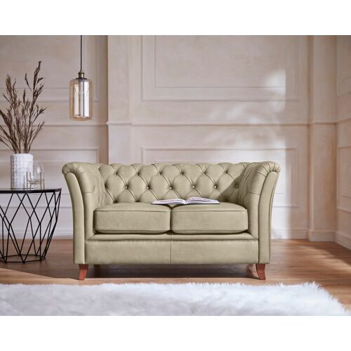 Home Affaire Chesterfield-Sofa HOME AFFAIRE „Reims“ Sofas Gr. B/H/T: 150 cm x 76 cm x 88 cm, NaturLEDER, beige (creme) Chesterfieldsofas mit echter Chesterfield-Knopfheftung, hochwertige Verarbeitung