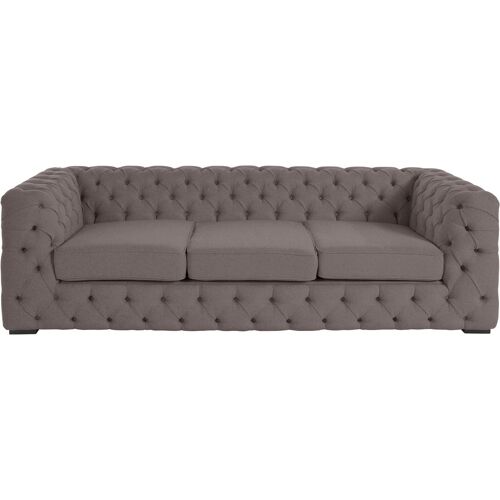 Guido Maria Kretschmer Home&Living Chesterfield-Sofa GUIDO MARIA KRETSCHMER HOME&LIVING „Kalina“ Sofas Gr. B/H/T: 230 cm x 67 cm x 98 cm, Struktur, braun Chesterfieldsofas mit klassischer Chesterfield-Knopfheftung