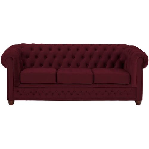 Home Affaire Chesterfield-Sofa HOME AFFAIRE „New Castle“ Sofas Gr. B/H/T: 203 cm x 72 cm x 86 cm, Samtoptik, rot (bordeaux) Chesterfieldsofas mit hochwertiger Knopfheftung in Chesterfield-Design, BTH: 2038672