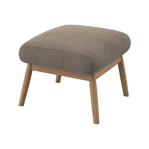 Flexlux Polsterhocker FLEXLUX „Padova“ Hocker Gr. B/H/T: 56 cm x 36 cm x 44 cm, Struktur, braun (taupe brown) Polsterhocker Fußhocker für Ohrensessel, Fuß Eiche