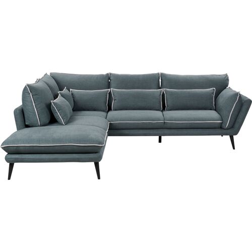 Leonique Ecksofa LEONIQUE „Mara“ Sofas Gr. B/H/T: 277 cm x 64 cm x 238 cm, Flachgewebe, Ottomane links, grau (niagara, light grey) Ecksofas ausgezeichnet mit dem GERMAN DESIGN AWARD SPECIAL 2021