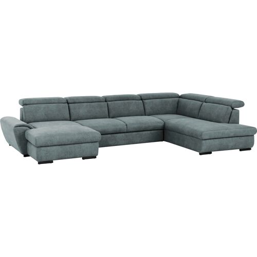 Inosign Ecksofa INOSIGN „Resistance“ Sofas Gr. B/H/T: 386 cm x 82 cm x 236 cm, Flachgewebe, Ottomane rechts-Recamiere links, Ohne Bettfunktion, ohne Bettkasten, grau (niagara) Ecksofas