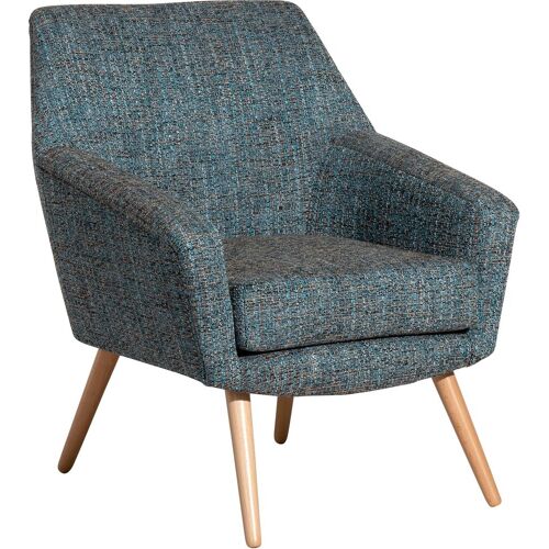 Max Winzer Cocktailsessel MAX WINZER „Alan“ Sessel Gr. Struktur grob 20737 MELANGE, B/H/T: 69 cm x 80 cm x 71 cm, blau Clubsessel Cocktailsessel im Retrolook