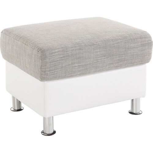 Hocker TRENDMANUFAKTUR Gr. B/H/T: 67 cm x 46 cm x 53 cm, Kunstleder SOFTLUX-Struktur, Ohne Federkern, weiß (weiß, cappuccino) Trendmanufaktur