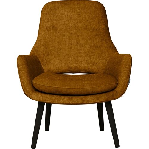 Furninova Cocktailsessel FURNINOVA „Bowery“ Sessel Gr. Velours, B/H/T: 76 cm x 93 cm x 76 cm, gelb (mustard) Clubsessel Cocktailsessel im skandinavischen Design