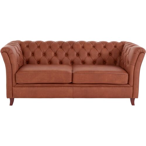 Home Affaire Chesterfield-Sofa HOME AFFAIRE „Reims“ Sofas Gr. B/H/T: 180 cm x 76 cm x 88 cm, NaturLEDER, braun (cognac) Chesterfieldsofas mit echter Chesterfield-Knopfheftung, hochwertige Verarbeitung