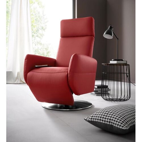 Sit&More Relaxsessel SIT&MORE „Kobra“ Sessel Gr. NaturLEDER, 2-motorig-mit Aufstehhilfe, Aufstehhilfe, B/H/T: 71 cm x 112 cm x 82 cm, rot (feuerrot) Lesesessel und Relaxsessel in Größe L, wahlweise mit Motor Aufstehhilfe