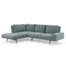 Ecksofa MACHALKE "Mariella, L-Form" Sofas Gr. B/H/T: 290 cm x 90 cm x 100 cm, Chenille ELOY, Ottomane links, grau (blaugrau eloy) Ecksofas mit hoher Bodenfreiheit