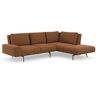 Ecksofa MACHALKE "Mariella, L-Form" Sofas Gr. B/H/T: 290 cm x 90 cm x 100 cm, Leder RUSTICO, Ottomane rechts, braun (sand rustico) Leder-Ecksofas mit hoher Bodenfreiheit