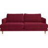 2,5-Sitzer TOM TAILOR HOME Sofas Gr. B/H/T: 180 cm x 83 cm x 98 cm, Samtstoff TSV, rot (wine red tsv 7) 2-Sitzer Sofas