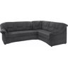 Ecksofa DOMO COLLECTION "Sarafina L-Form" Sofas Gr. B/H/T: 240 cm x 83 cm x 190 cm, Lu x us-Microfaser, langer Schenkel links, mit Bettfunktion-mit Federkern, braun (espresso) Ecksofas