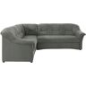 Ecksofa DOMO COLLECTION "Sarafina L-Form" Sofas Gr. B/H/T: 240 cm x 83 cm x 190 cm, Struktur fein, langer Schenkel rechts, mit Bettfunktion-mit Federkern, grau (steelgrau) Ecksofas