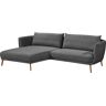 Ecksofa SCHÖNER WOHNEN-KOLLEKTION "Pearl - 5 Jahre Hersteller-Garantie, auch in Bouclé L-Form" Sofas Gr. B/H/T: 270 cm x 71 cm x 160 cm, Flachgewebe, Longchair links, grau (stone) Ecksofas