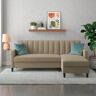 Ecksofa DOREL HOME "Celine, L-Form" Sofas Gr. B/H/T: 213 cm x 83 cm x 154 cm, Webstoff, Recamiere beidseitig montierbar, braun (cappucino) Ecksofas mit Bett-Funktion und Stauraum. Recamiere beidseitig montierbar Bestseller